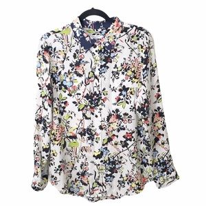 Equipment Floral Print Silk Blouse